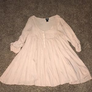H&M blush babydoll dress